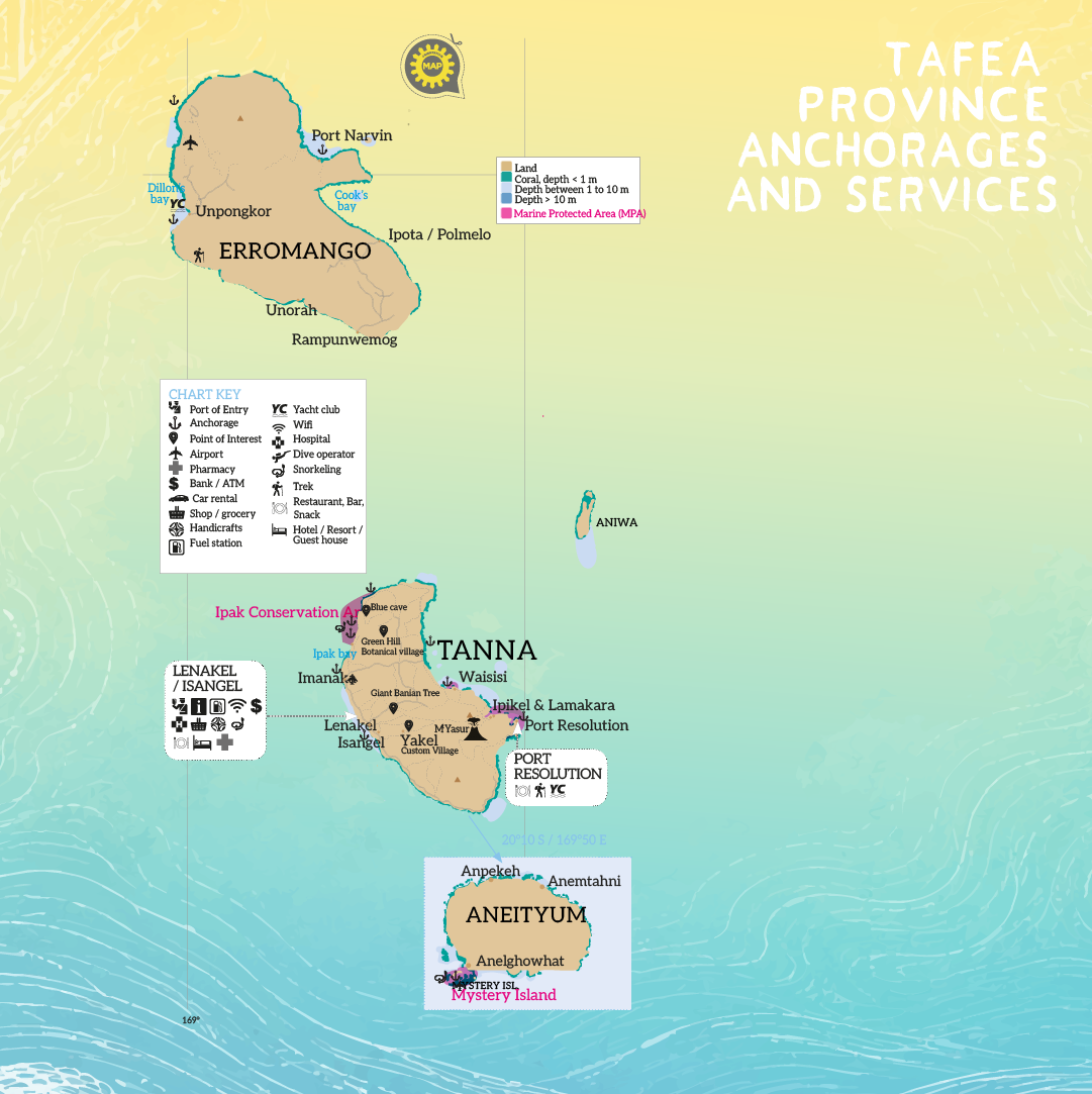 Tafea Province map